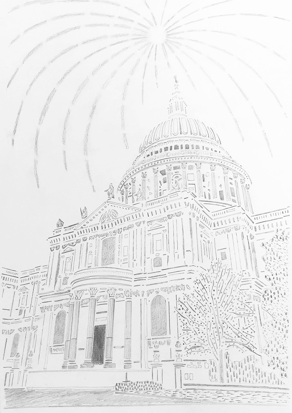 The South Elevation of St Paul's Cathedral_29.7x42_PencilOnPaper.png