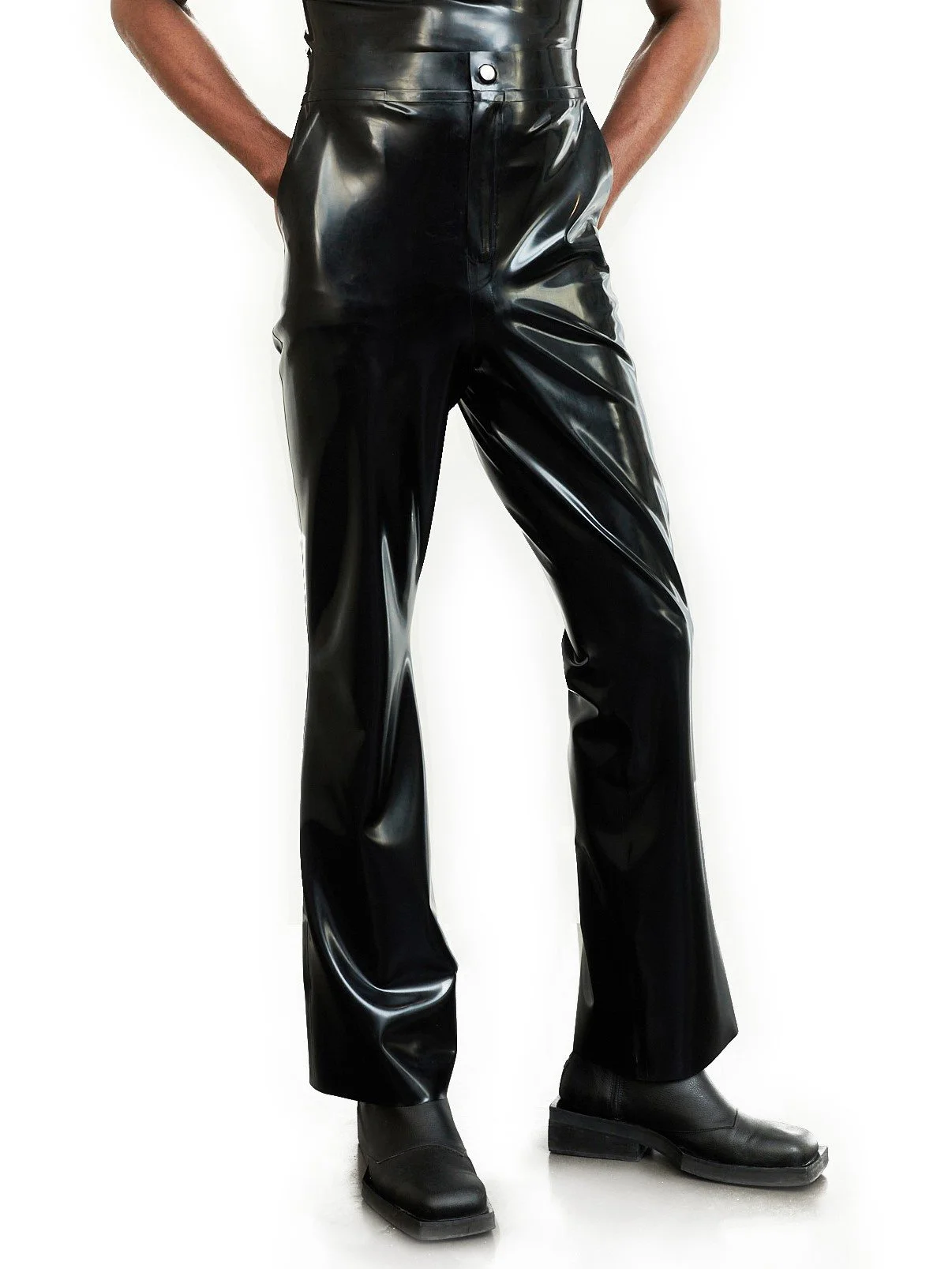 LATEX BOOTCUT PANTS — AVELLANO 