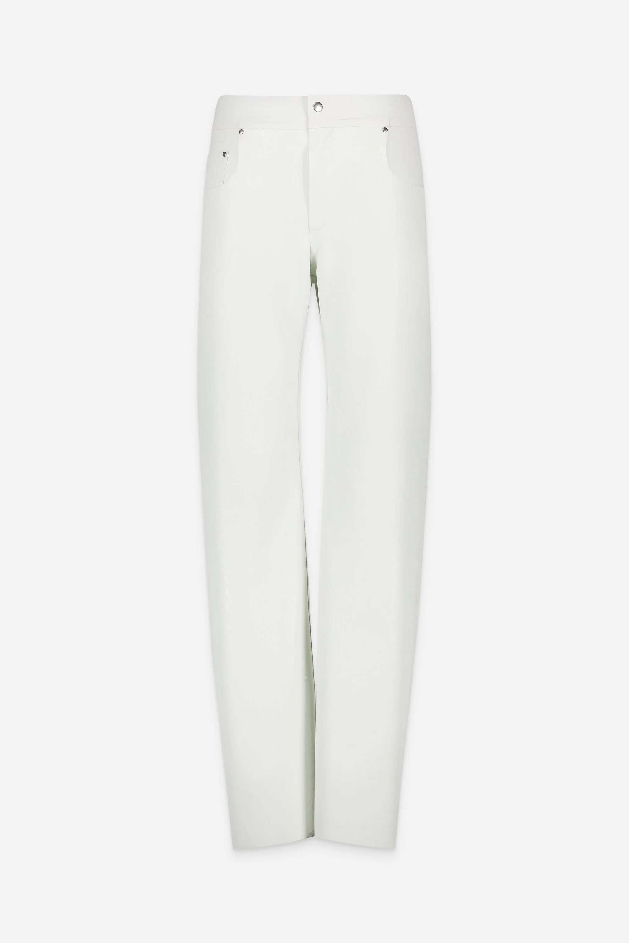 LATEX JEAN PANTS WHITE MANDARIN