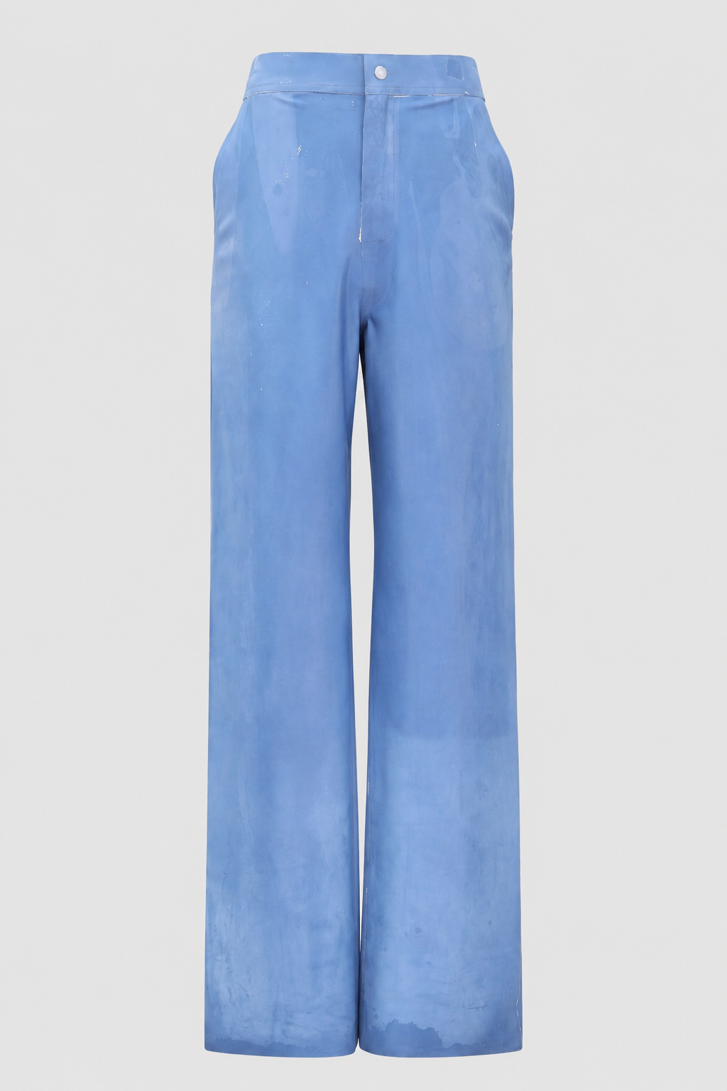 BLUE DYED LATEX STRAIGHT PANTS