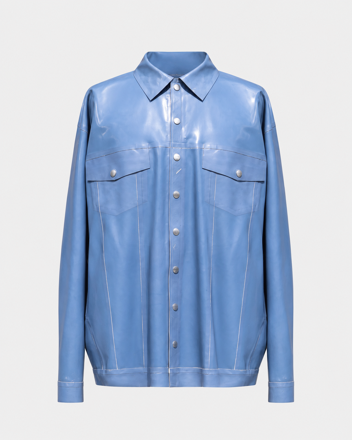BLUE DYED LATEX JEAN JACKET