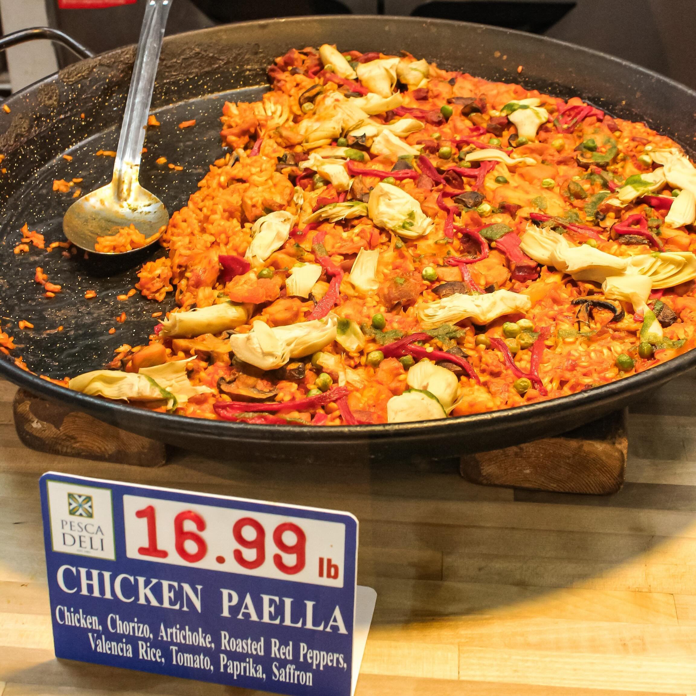 It&rsquo;s a good day to enjoy our paella by the pound. Made fresh daily in our kitchen and ready for you at noon. 

Which are you choosing - chicken or seafood paella?

#paella #bethesdamd