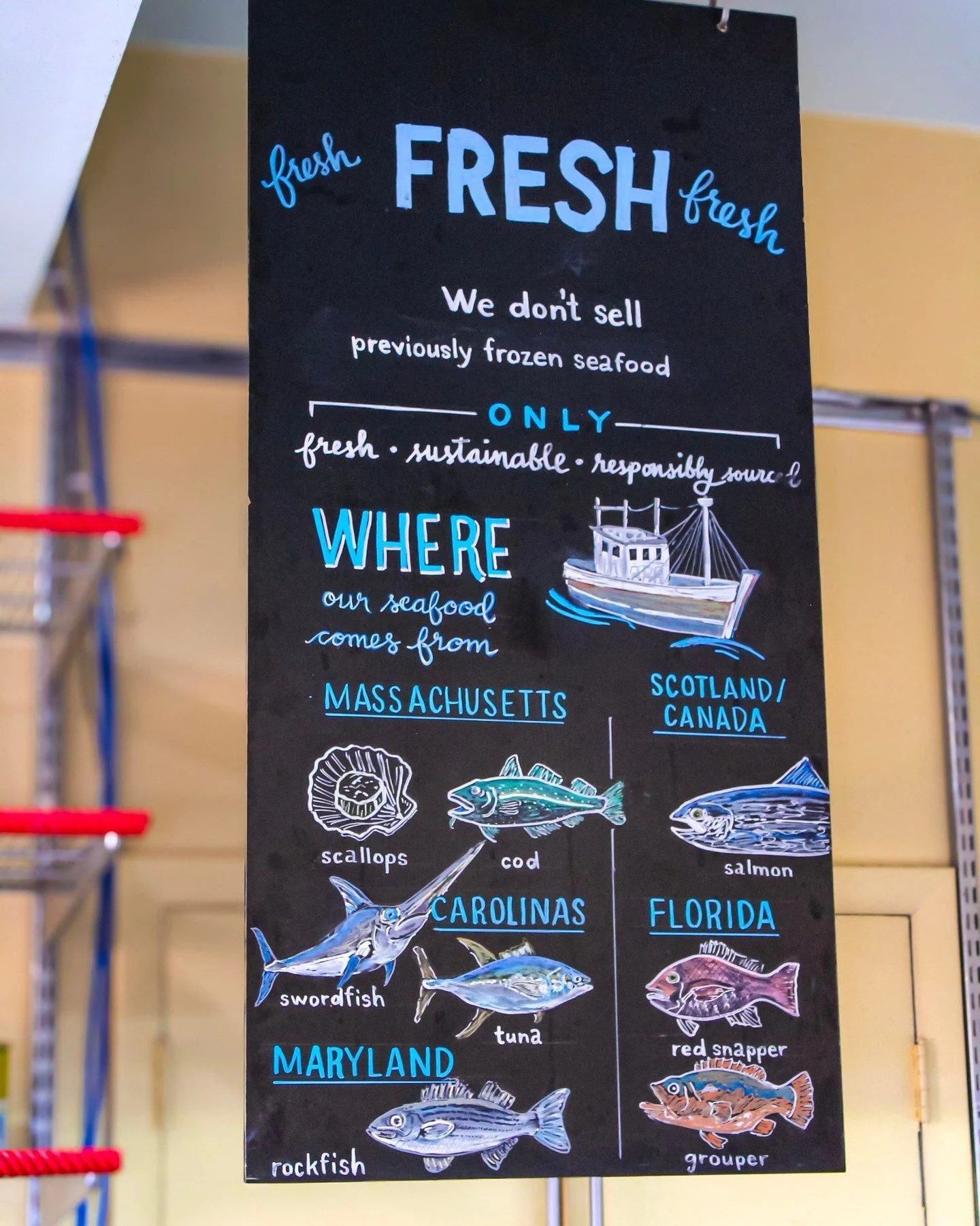 You'll never find previously frozen seafood at Pescadeli. Always fresh. 🐟

#freshseafood #bethesdamd #dmveats