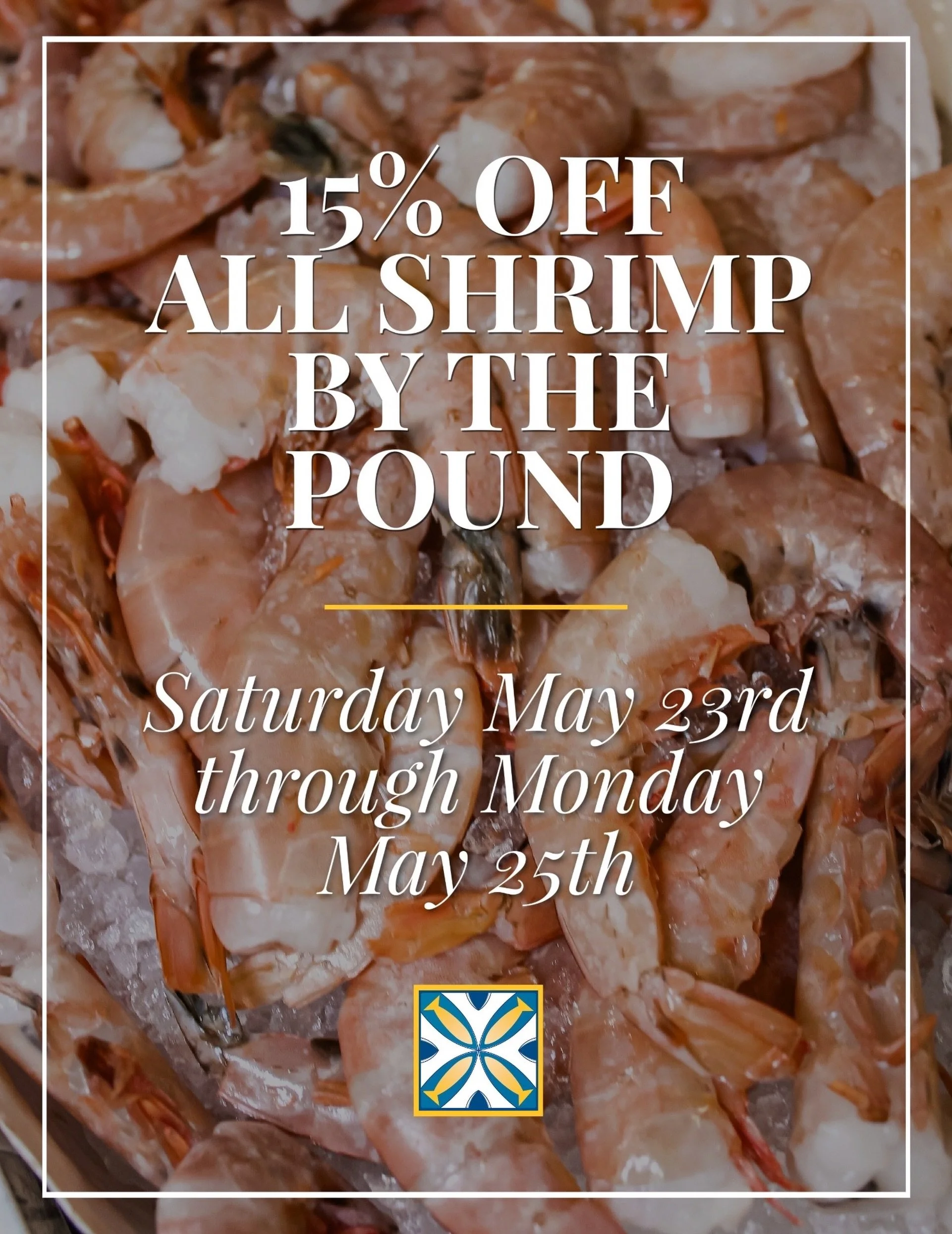 Happy Memorial Day weekend! We&rsquo;re offering 15% off all shrimp by the pound at Pescadeli Saturday May 23rd through Monday May 25th. 🦐
⠀⠀⠀⠀⠀⠀⠀⠀⠀
Perfect for grilling on skewers, saucing with BBQ sauce or tossing with Old Bay. 
⠀⠀⠀⠀⠀⠀⠀⠀⠀
Here&rsq