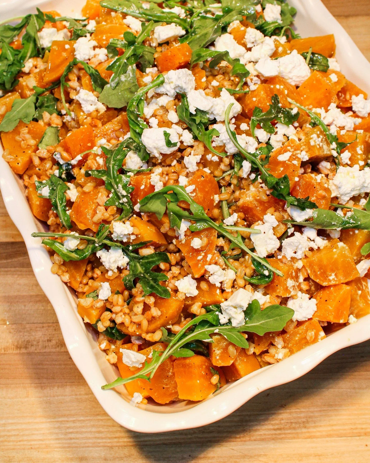 Our newest salad is the perfect side for summer grilling. 

Roasted golden beets, farro, arugula and feta. 

#roastedbeets #bethesdaeats