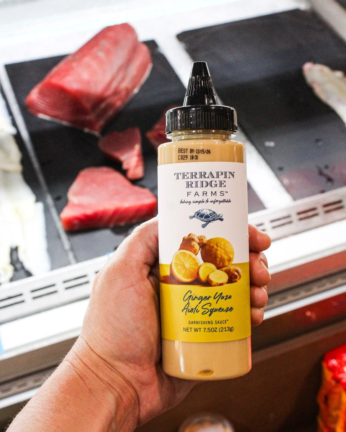 @terrapinridgefarms Ginger Yuzu Aioli squeeze sauce is next level on fresh wild caught tuna. 

#tuna #bethesadmd #dmveats