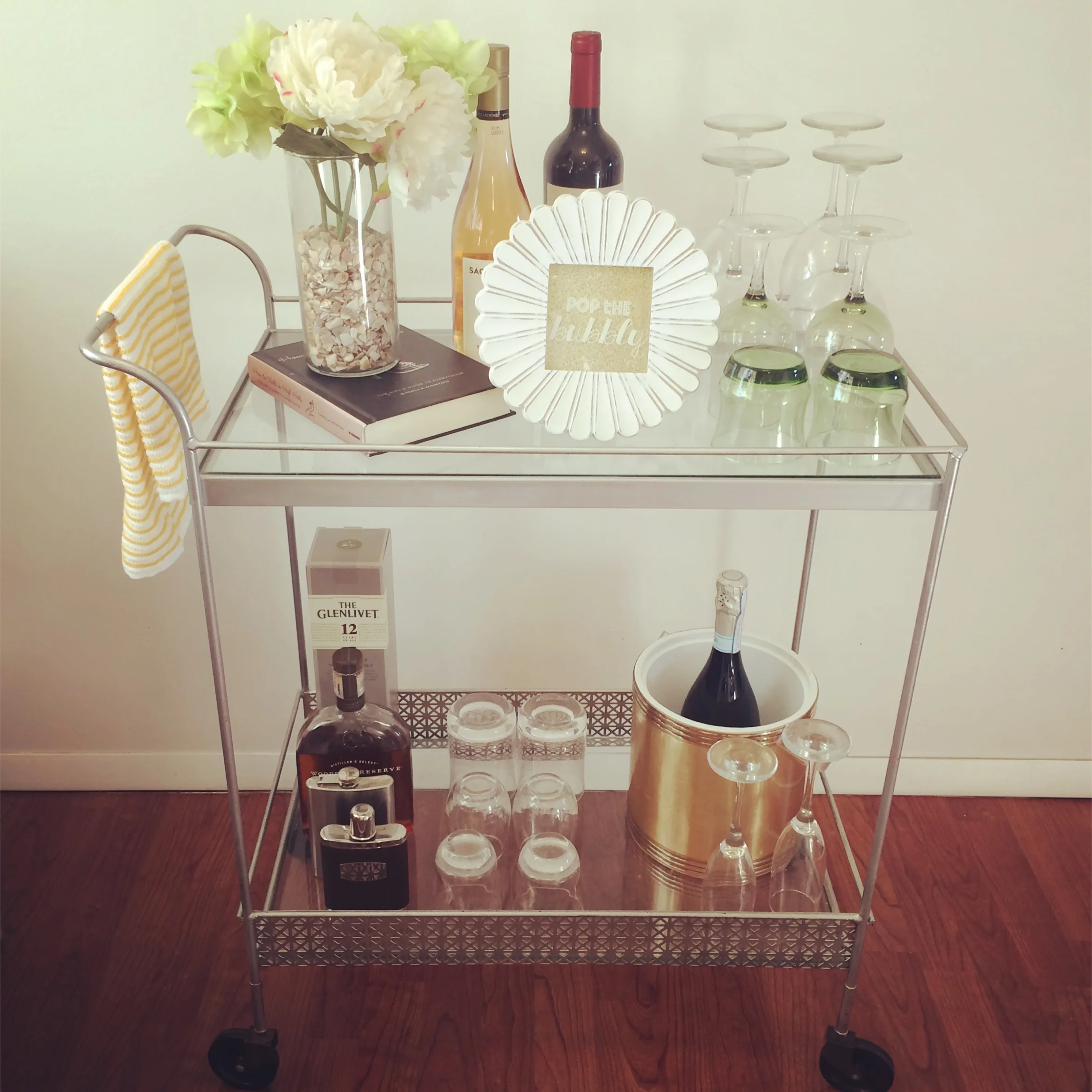 CHEERS! A Redesigned Vintage Bar Cart