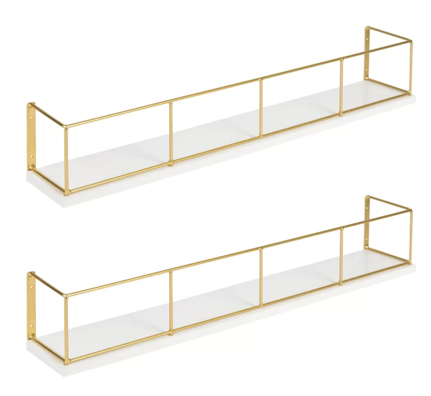 Gold Floating Shelves