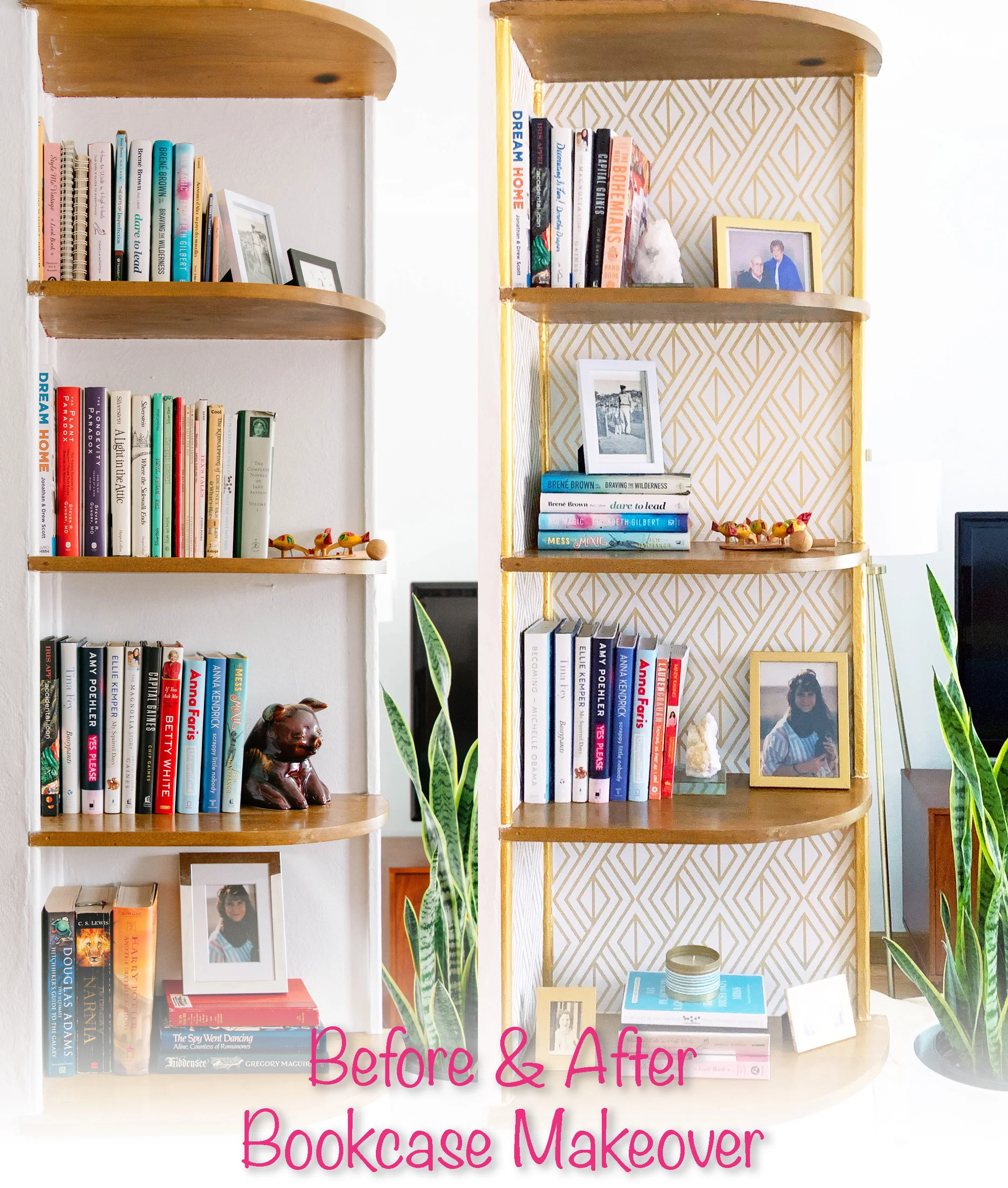 DIY: New Wallpaper Bookcase Reveal (With Cheap & Easy Tips!)