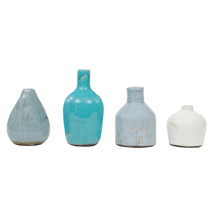 4 Piece Ceramic Vase Set