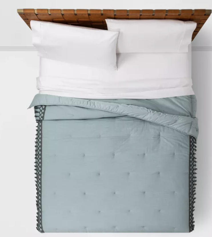 Blue Tassel Bedding