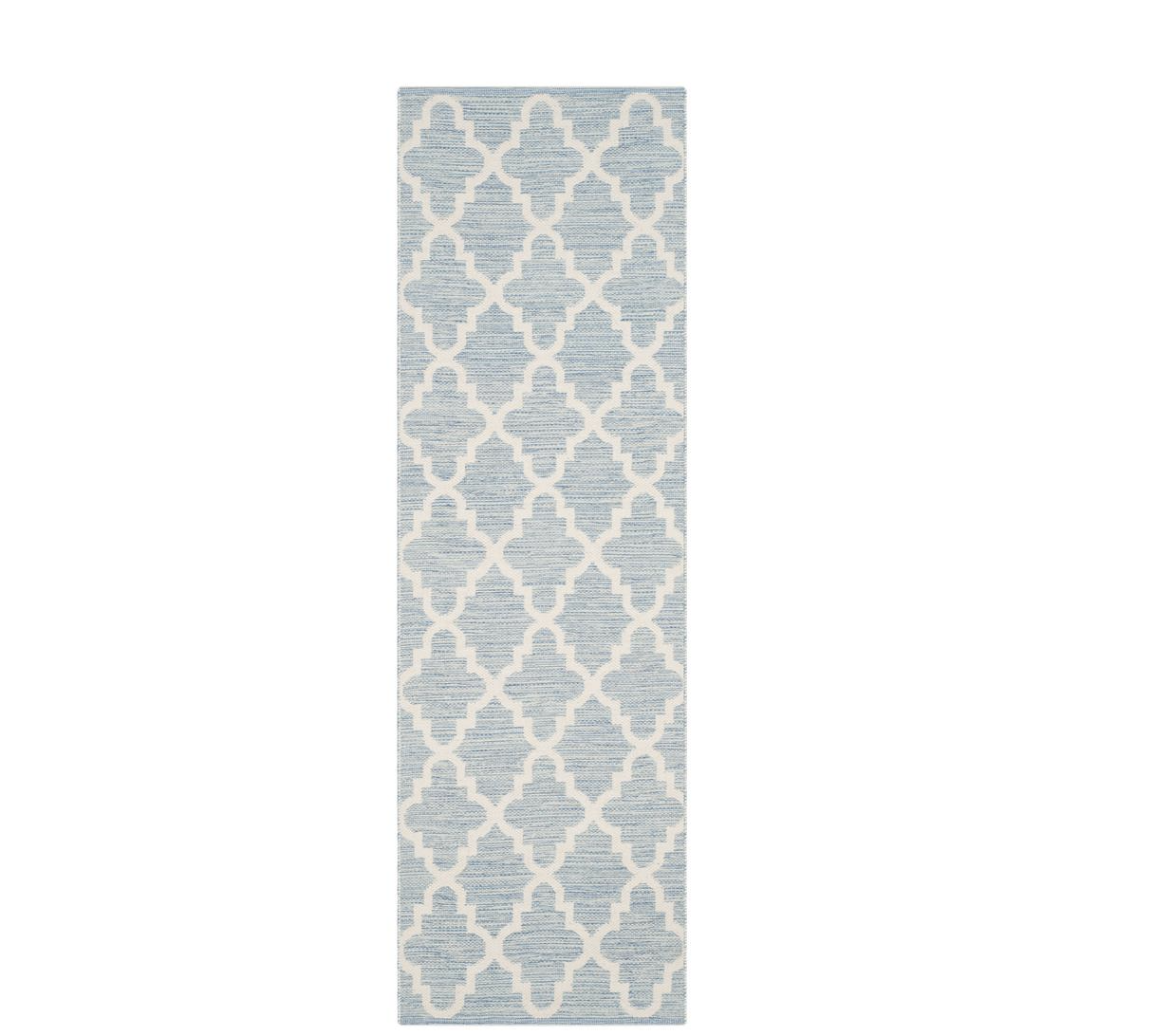 Light Blue Lattice Runner