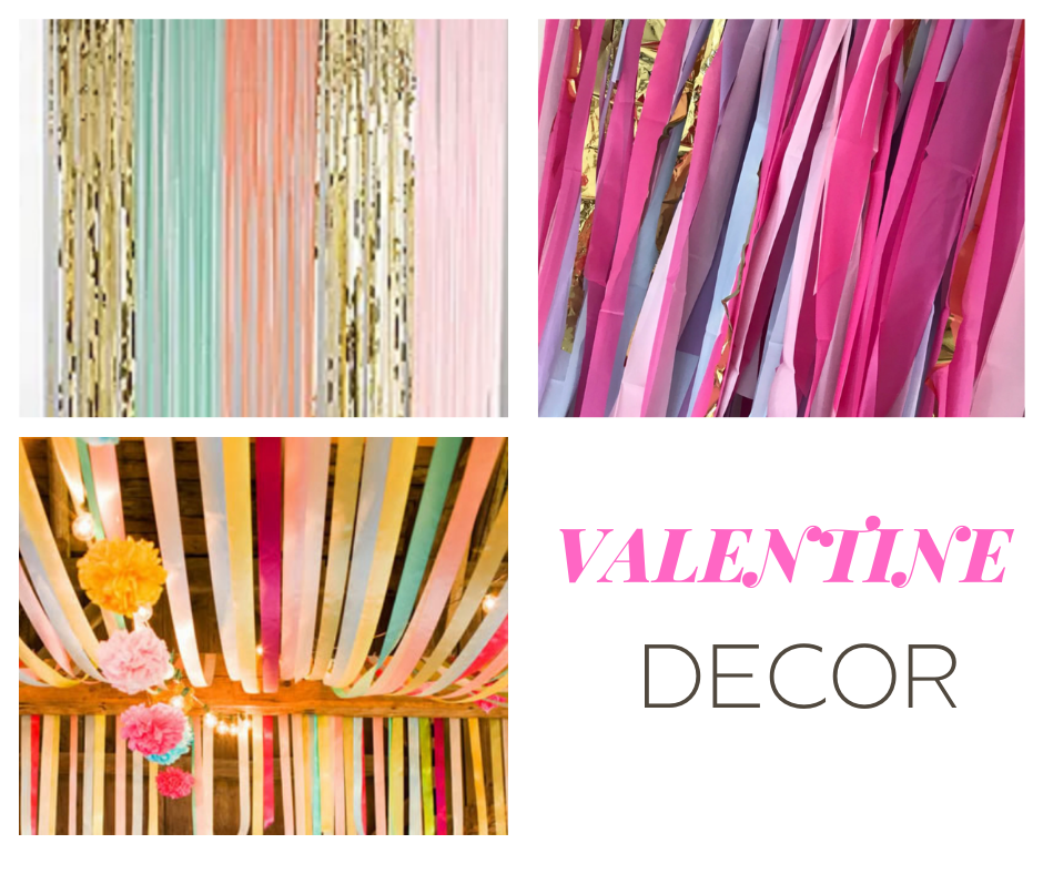 Decorating a Living Room for Valentine's Day with Streamers