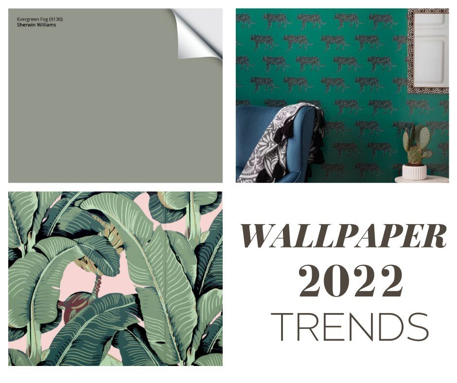 Wallpaper as a design trend is thriving, and it will continue to do so in the future. To learn more about upcoming design trends for 2022 read my latest blog post at https://www.redesignedclassics.com/design-blog/2022/2022-design-trends-for-living-ro