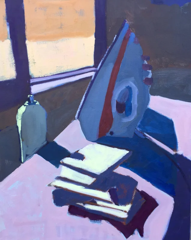 Ironing Hankies 20 x 16 oil Available in studio.jpg