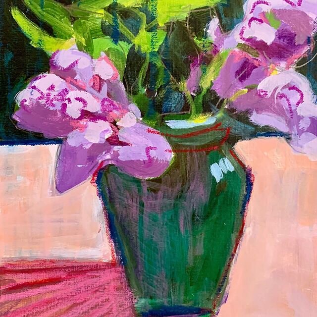 Just had to paint today. Lilacs are waning..,#goodtobeback #fromlife#stillnofocus #WDDIM?#whatdifferncedoesitmake?