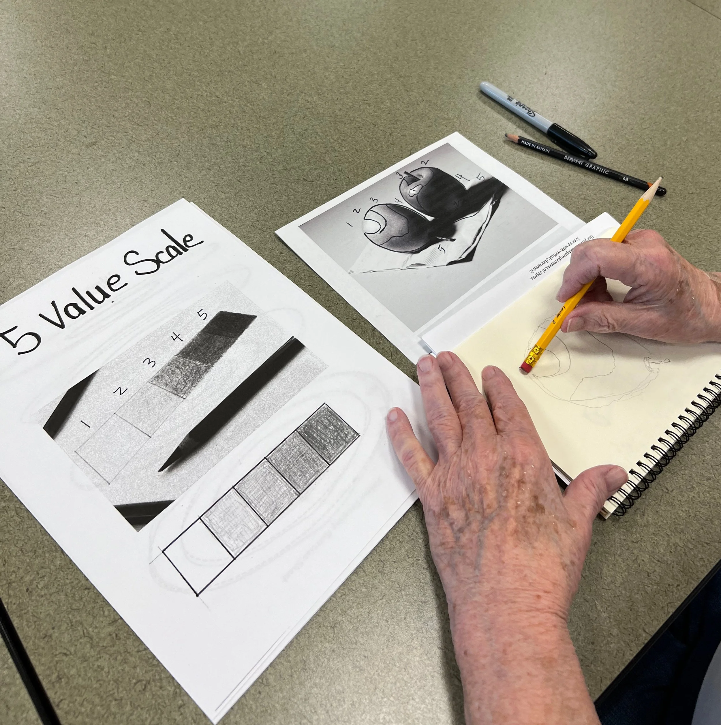 Drawing with Seniors — Nancy Colella