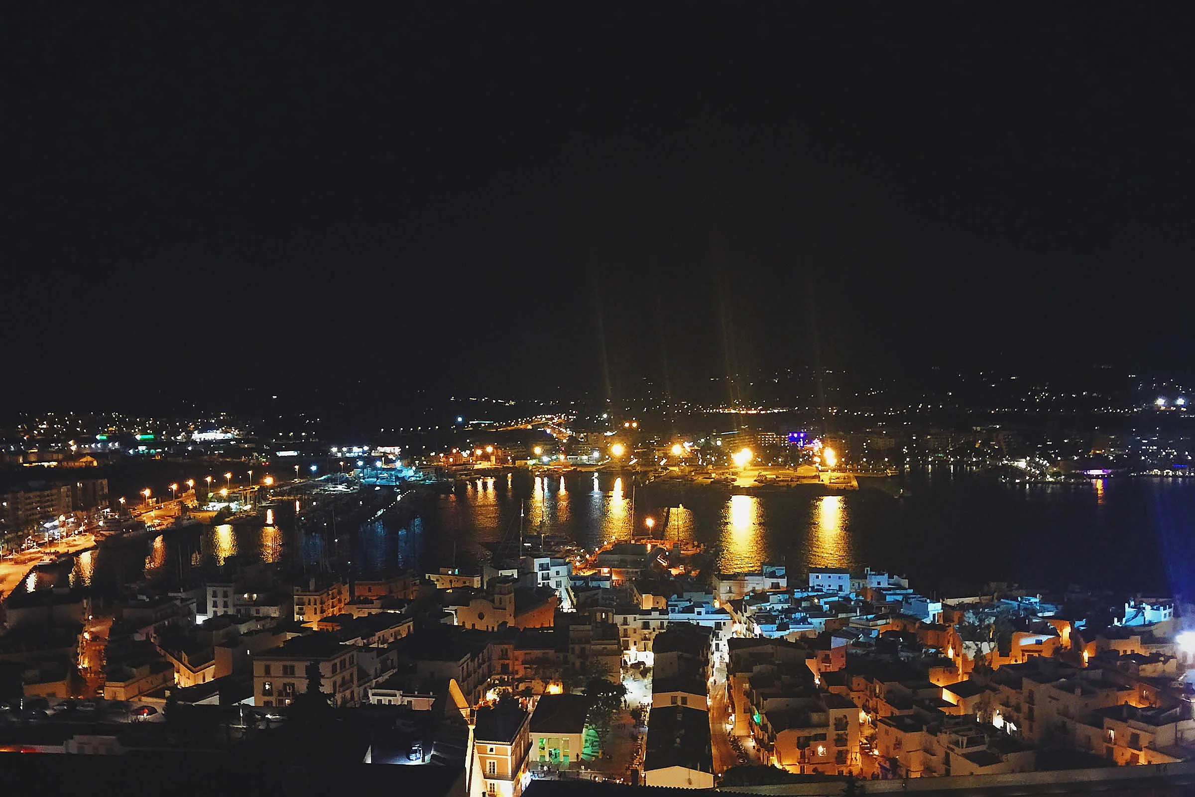 ibiza city from the castle