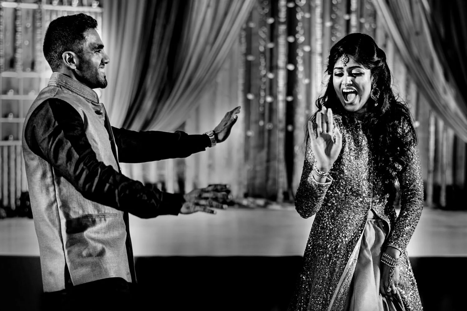 bride and groom dance