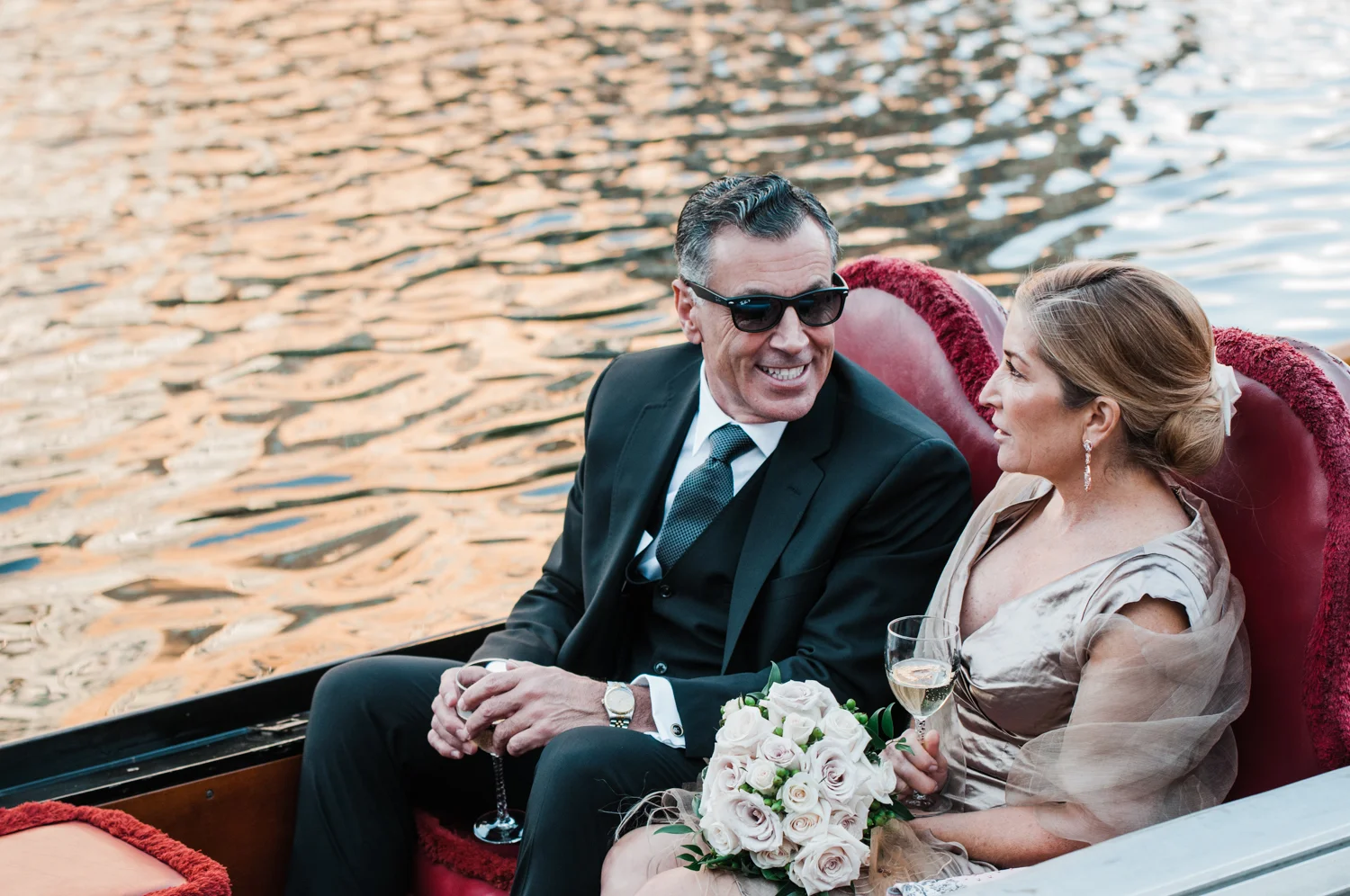Ephemera Designs Providence, Rhode Island Cafe Nuovo Alternative Wedding Photography Bride & Groom Ride Gondola