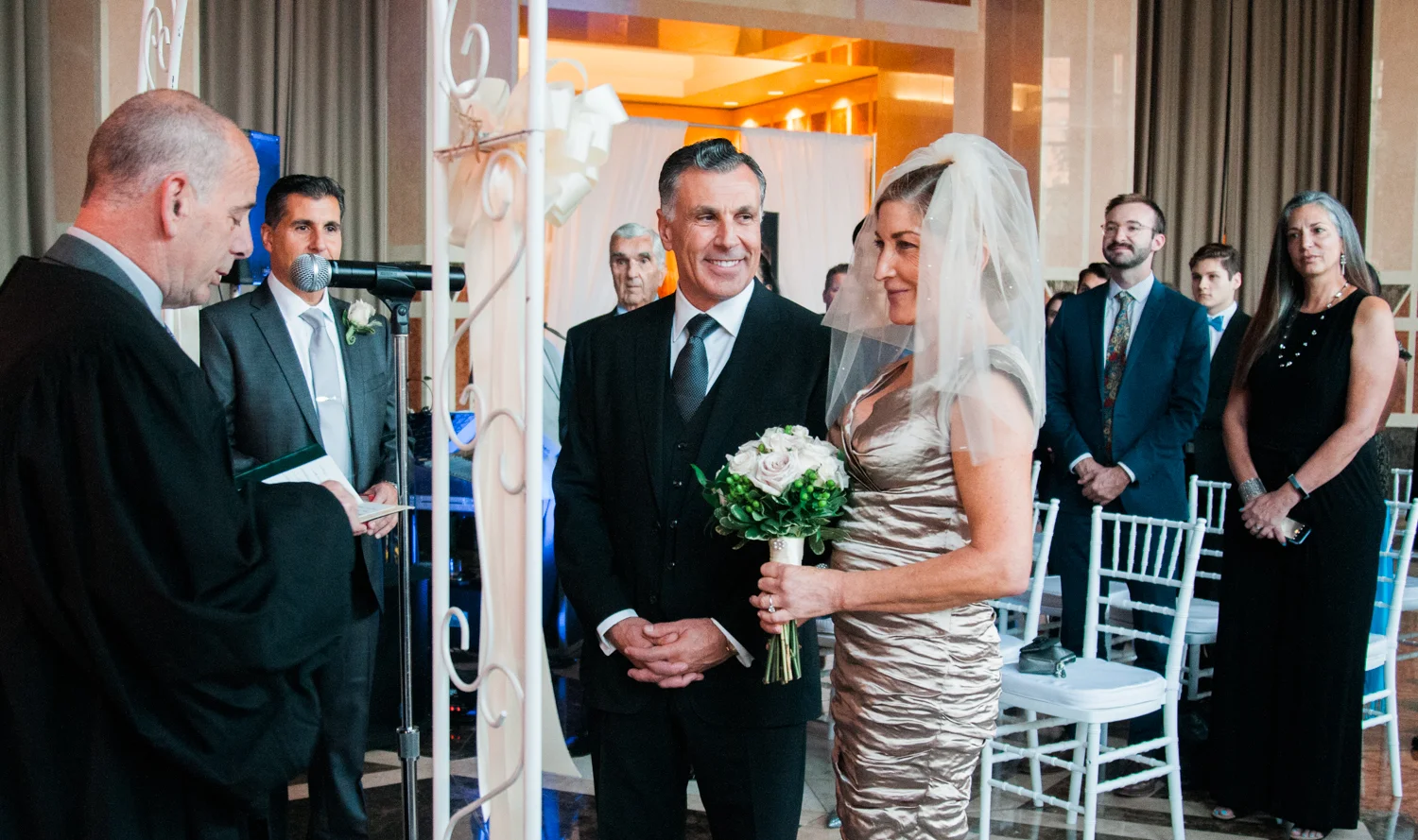 Ephemera Designs Providence, Rhode Island Cafe Nuovo Alternative Wedding Photography Bride & Groom at Altar