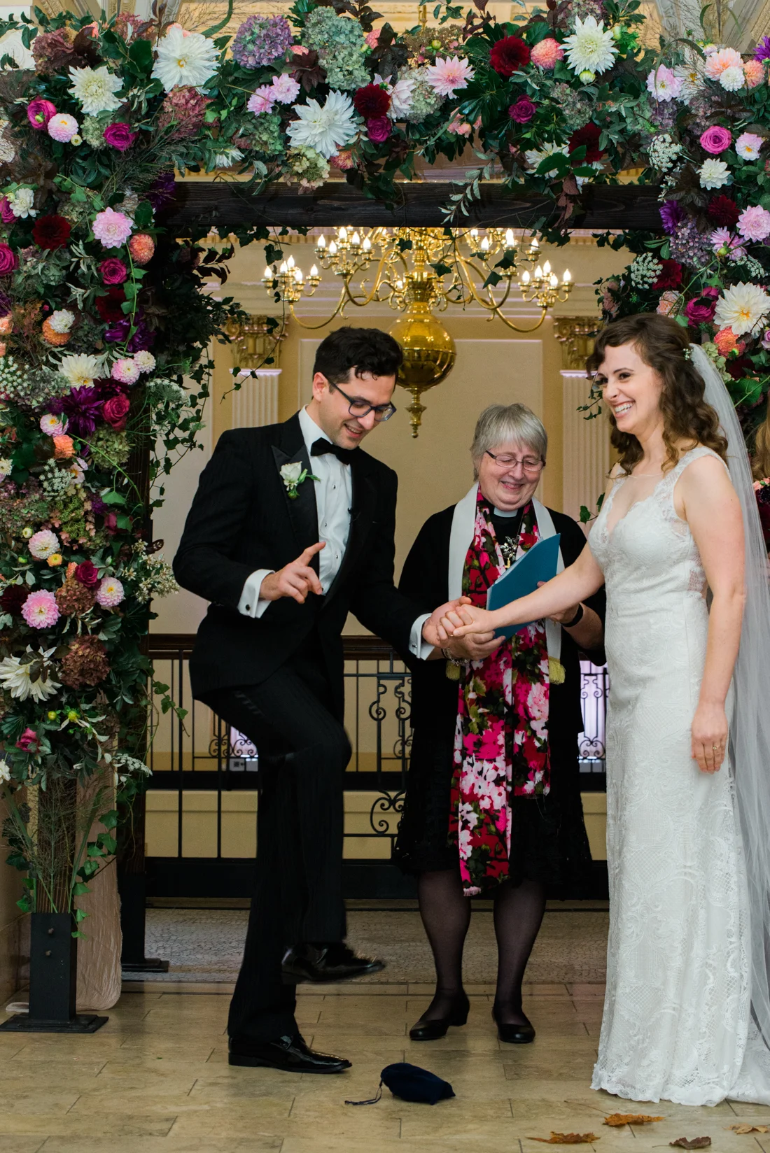 Ephemera Designs Rhode Island Providence Public Library Alternative Wedding Photographer Bride & Groom Mazel Tov