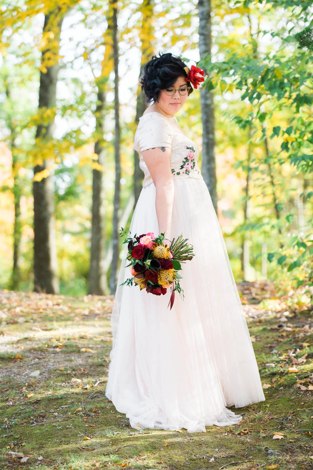 Ephemera Designs Rhode Island German American Club Authentic Wedding Photography Bride Outside
