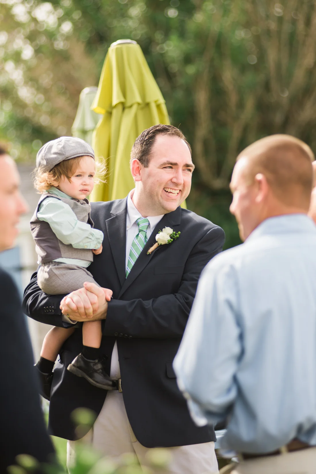 Ephemera Designs Block Island, RI Alternative Wedding Photography Groomsman with Child