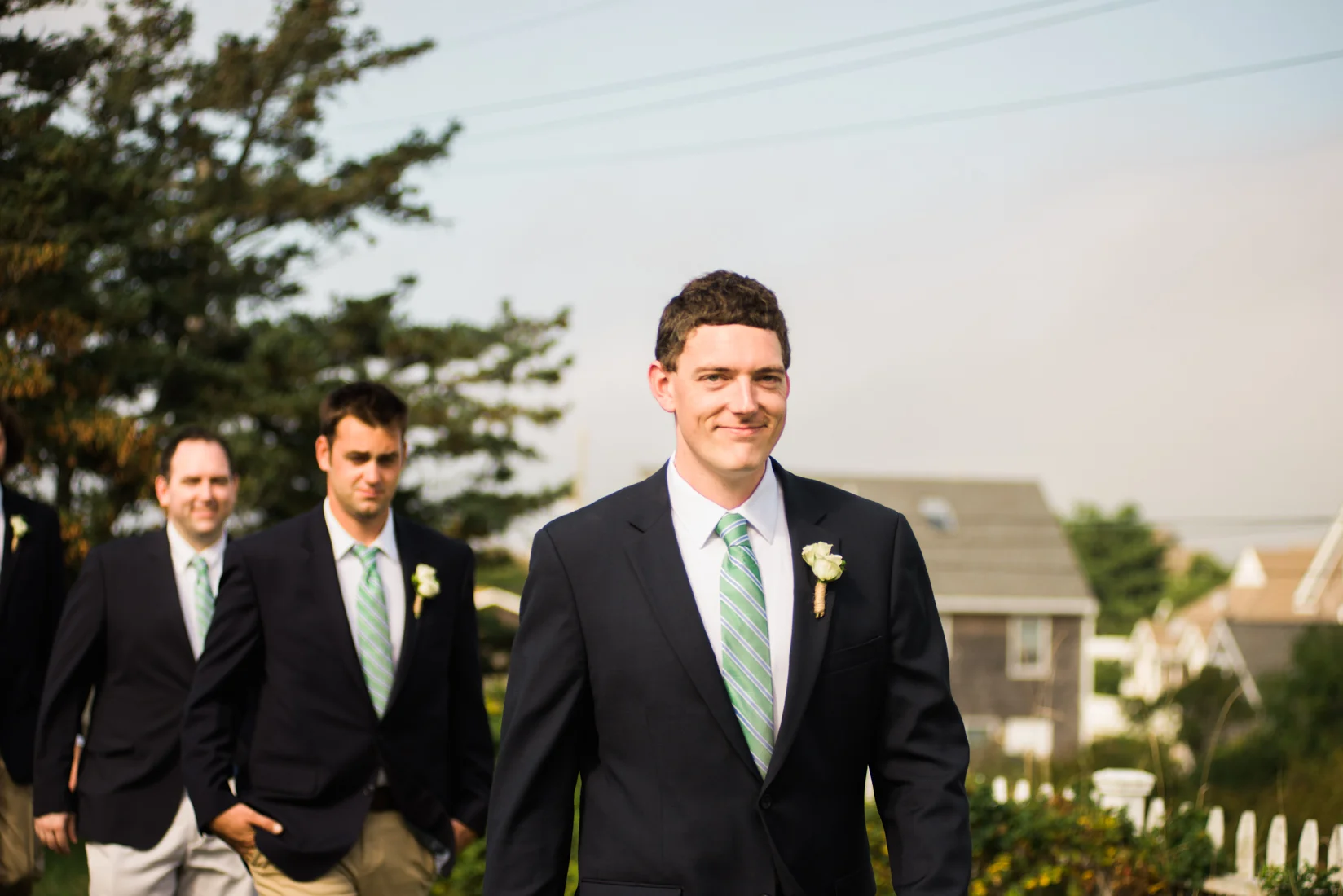 Ephemera Designs Block Island, RI Authentic Wedding Photography Groom with Groomsmen