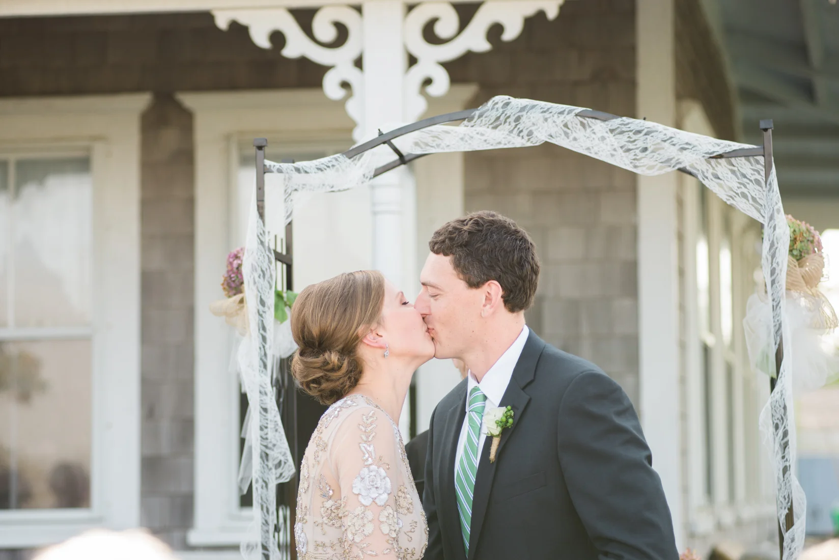 Ephemera Designs Block Island, RI Authentic Wedding Photography Bride & Groom Kiss