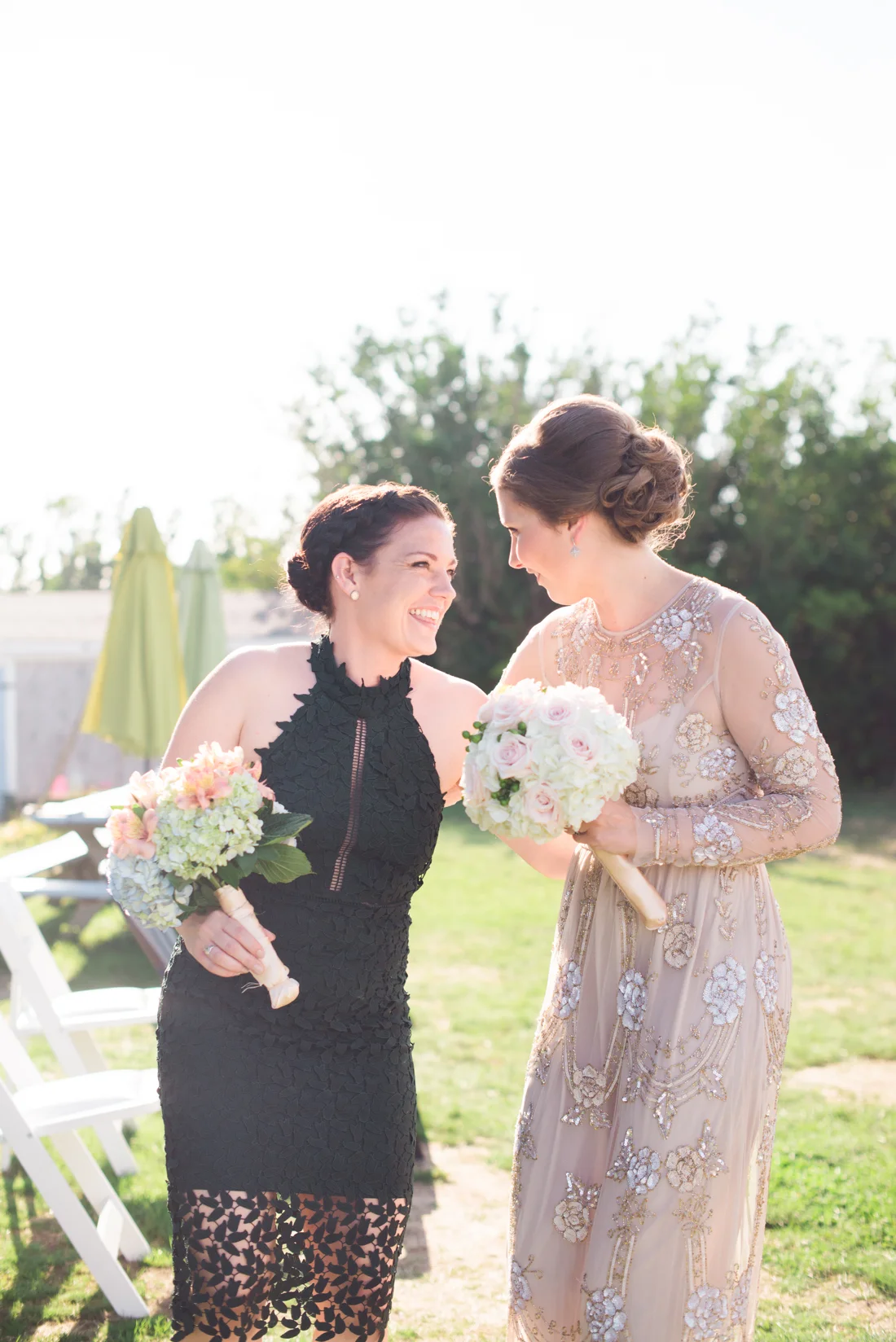 Ephemera Designs Block Island, RI Authentic Wedding Photography Bride & Bridesmaid