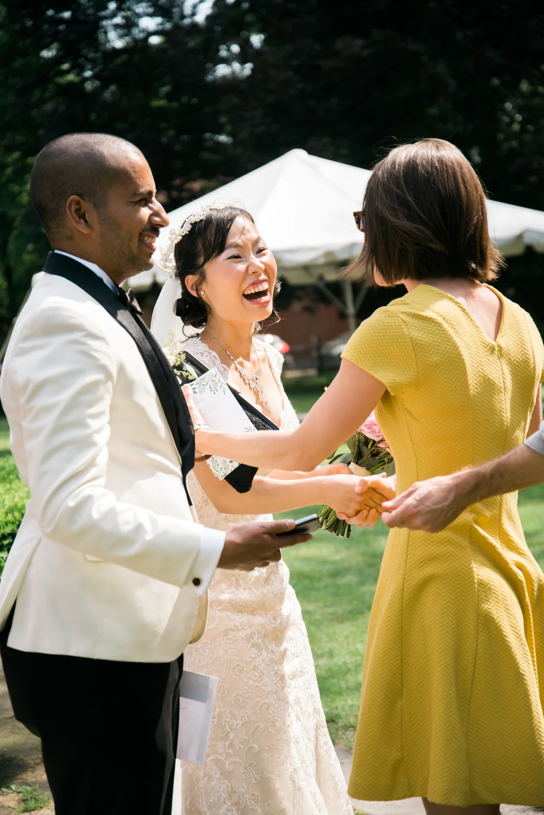 Ephemera Designs Rhode Island Alternative Wedding Photography Bride & Groom with Guest