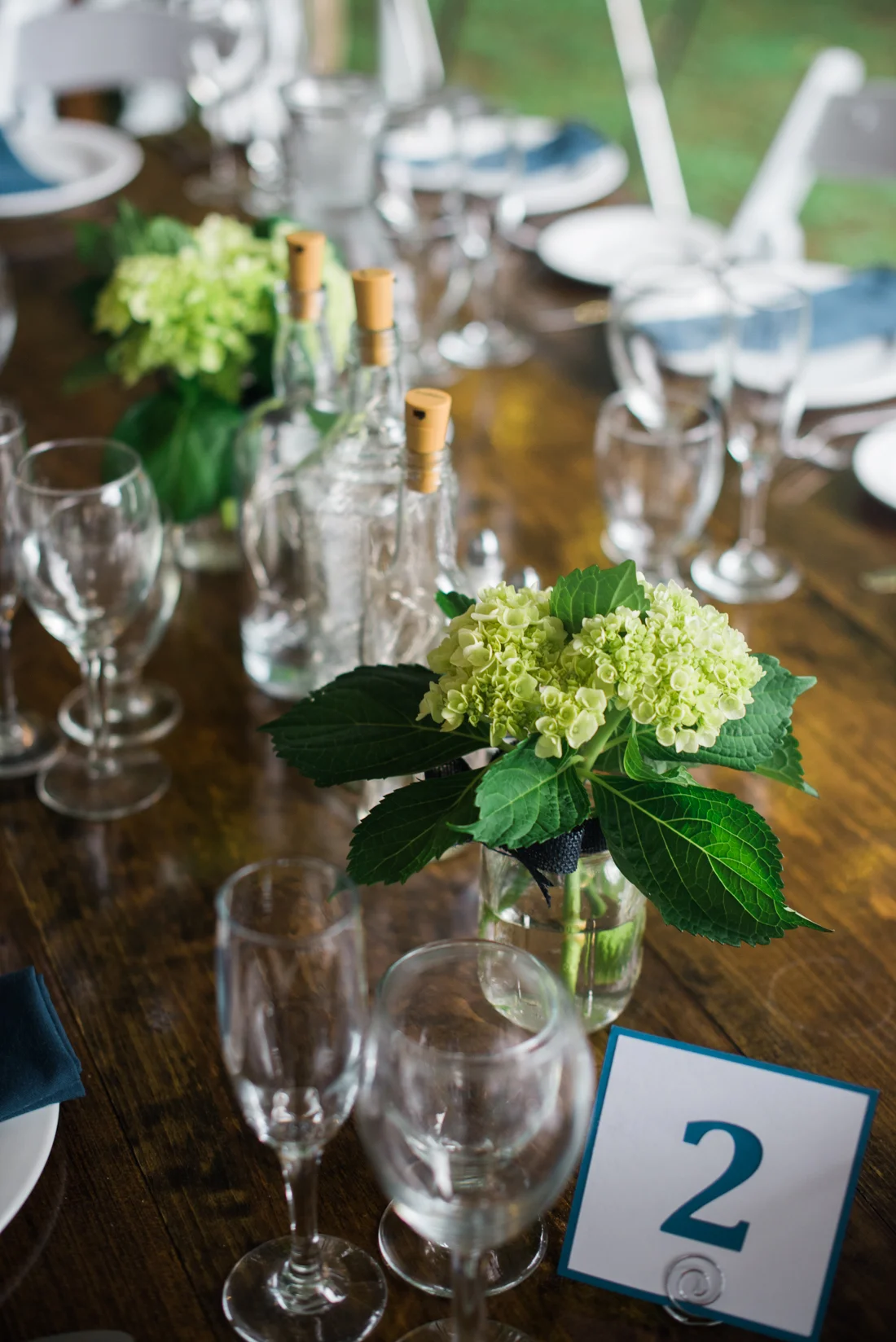 Ephemera Designs Wedding Centerpiece Table "2" of Small Vases with Greenery