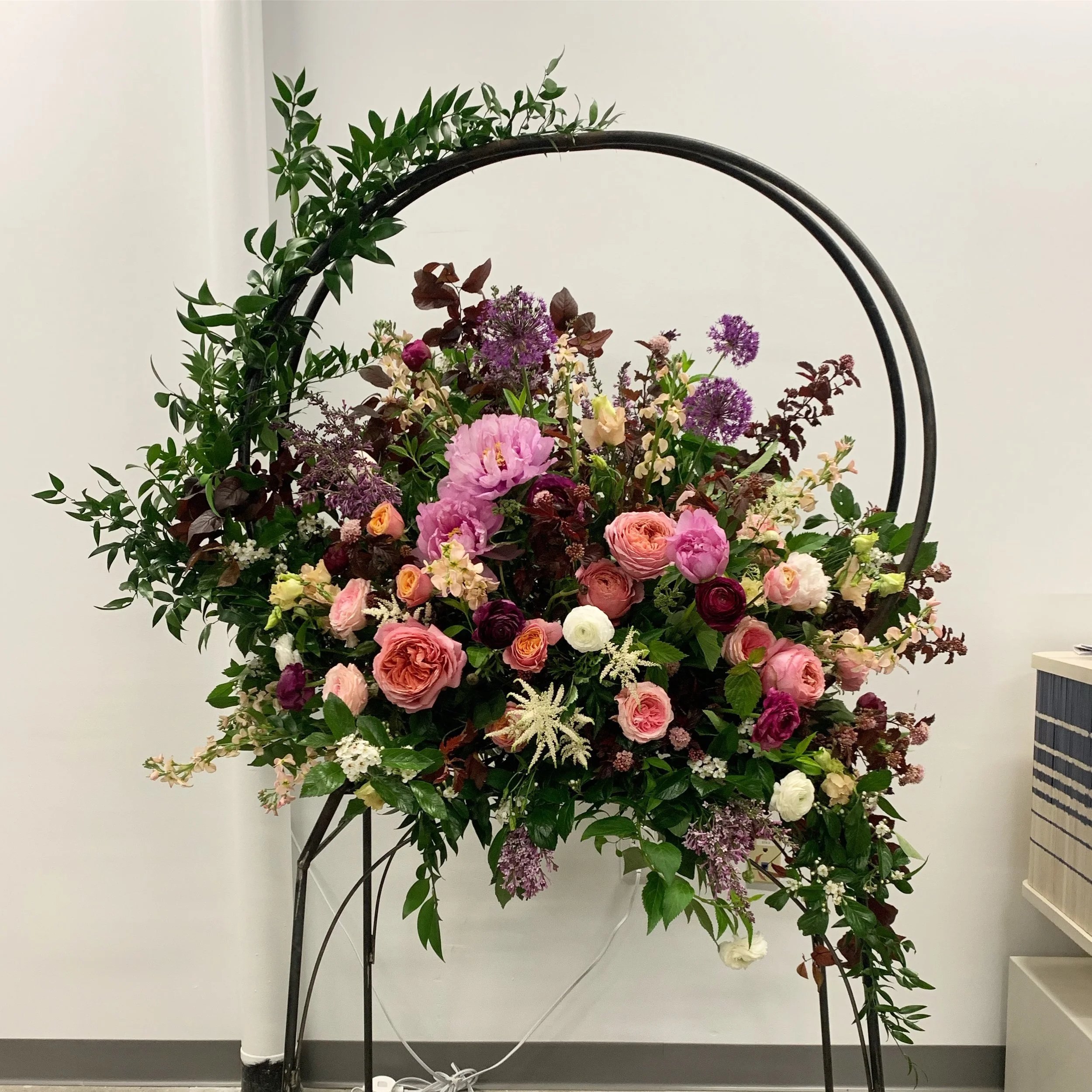Ephemera Designs Circular Flower Arbor with Greenery