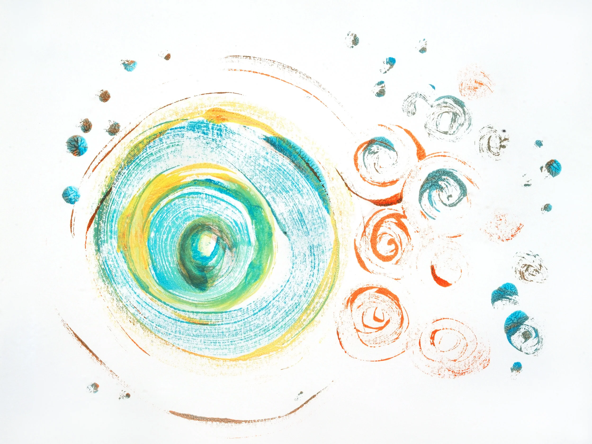Do color holes invite you to create without a big bang theory?