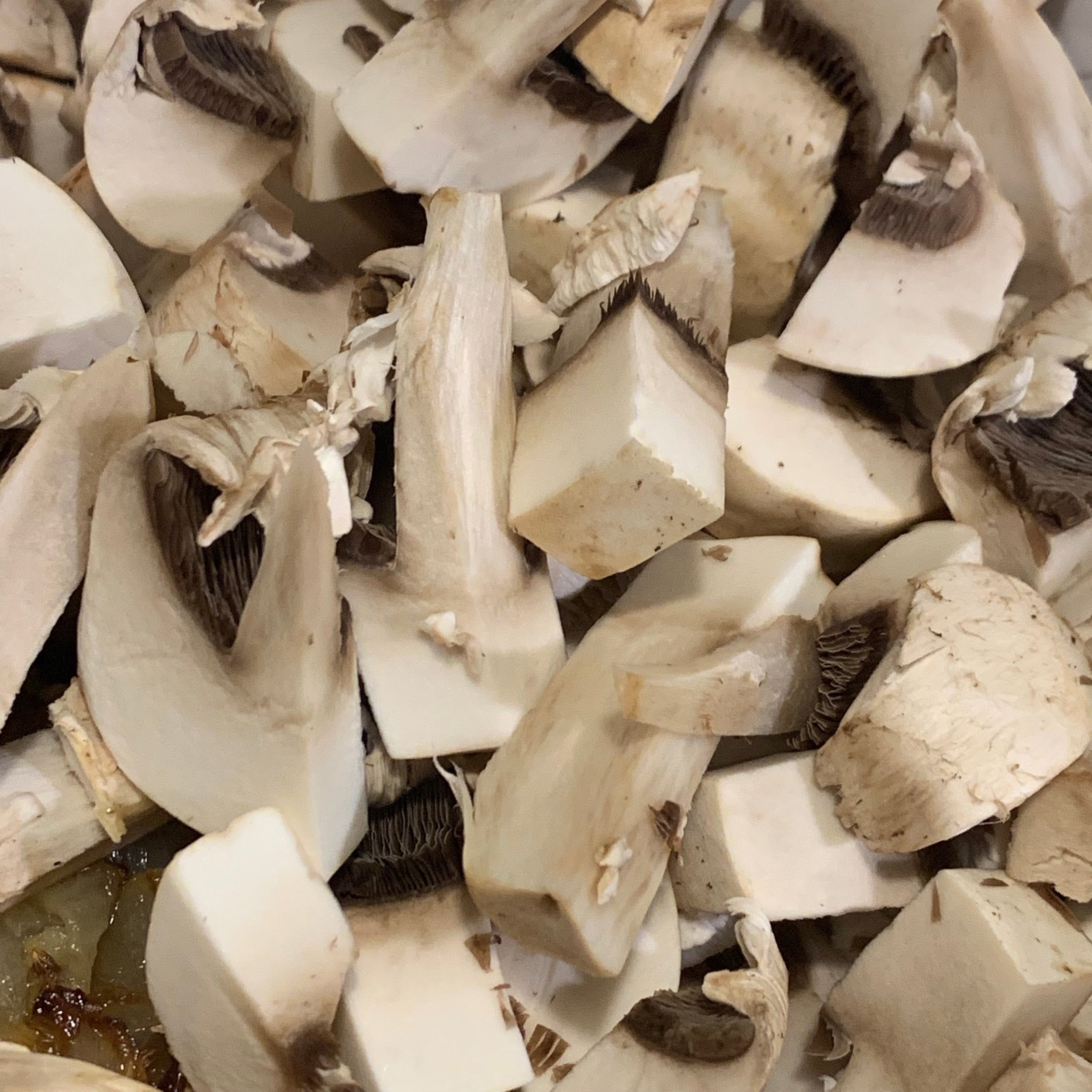 chop your mushrooms coarsely