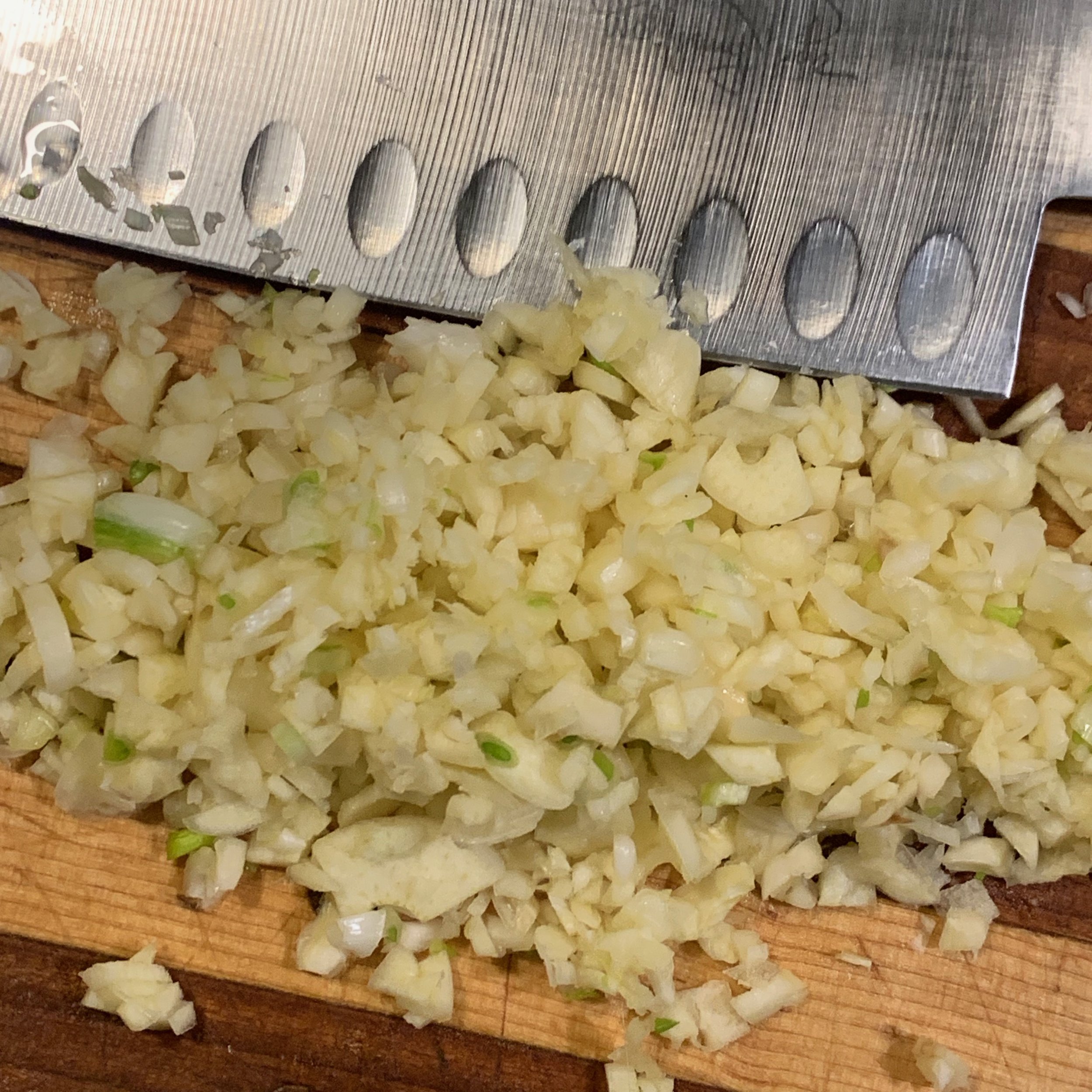 chopping or pressing garlic releases its anti-bacterial properties