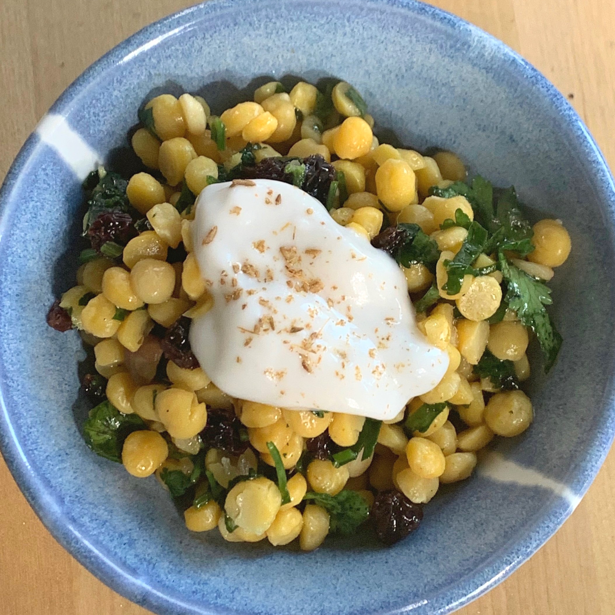 Yellow Lentil Rosemary Salad