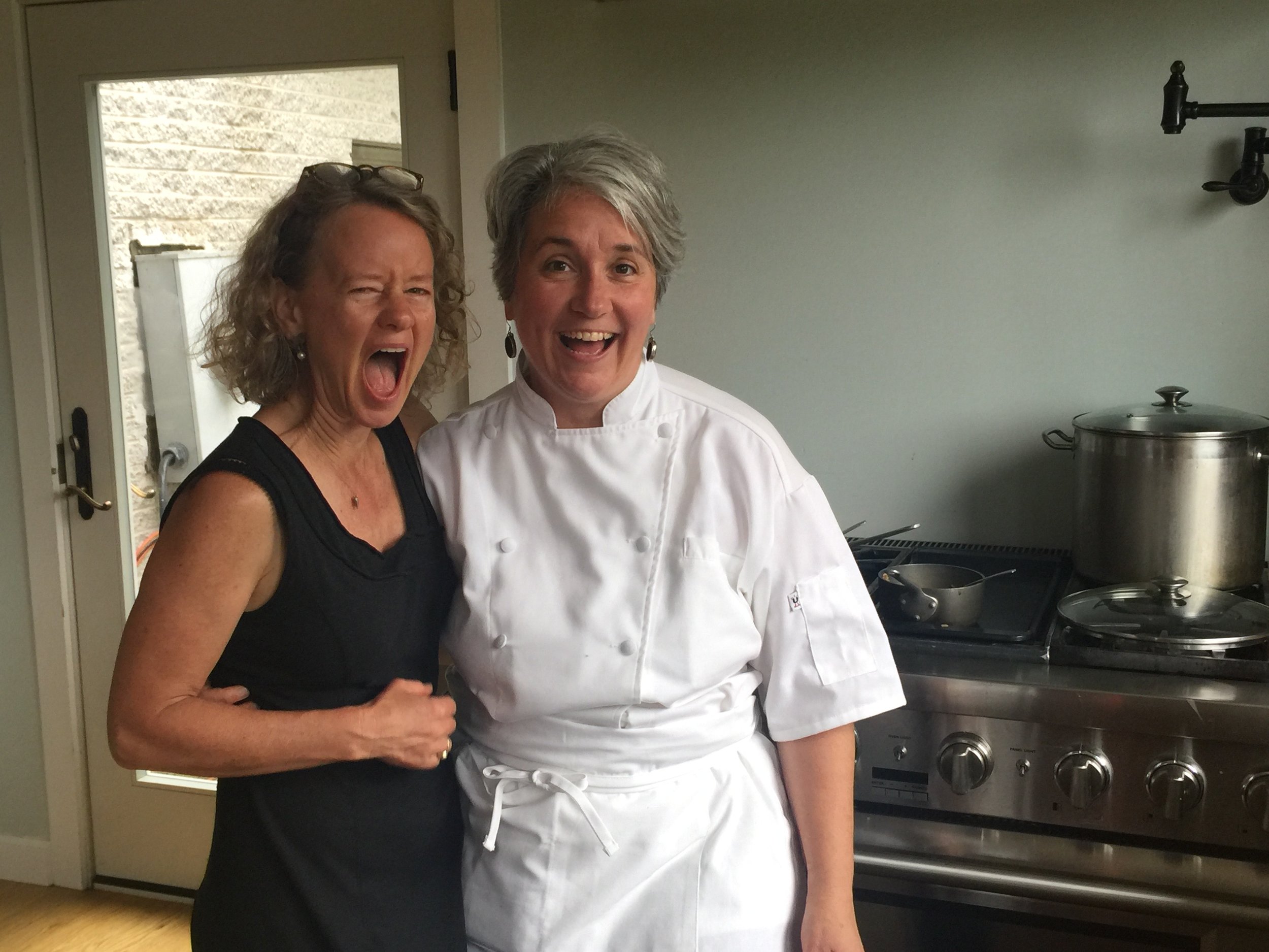 Me with Monica Corrado, assisting for her local certification program for nutritional cooks