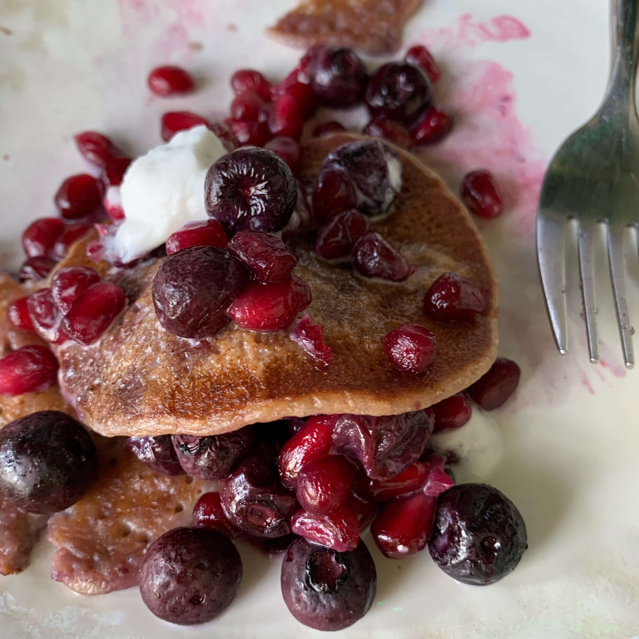 These pancakes have protein, nutrients sand healthy fat, perfect day starter