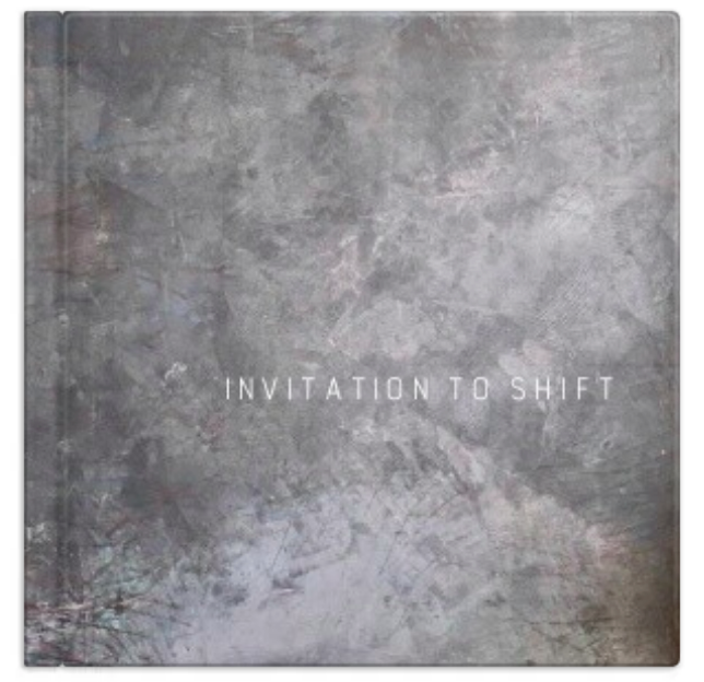  'invitation to shift' composite book of paintings and poetry (sample pages) on display at Glass Growers Gallery. For orders, contact Karin through this site.  