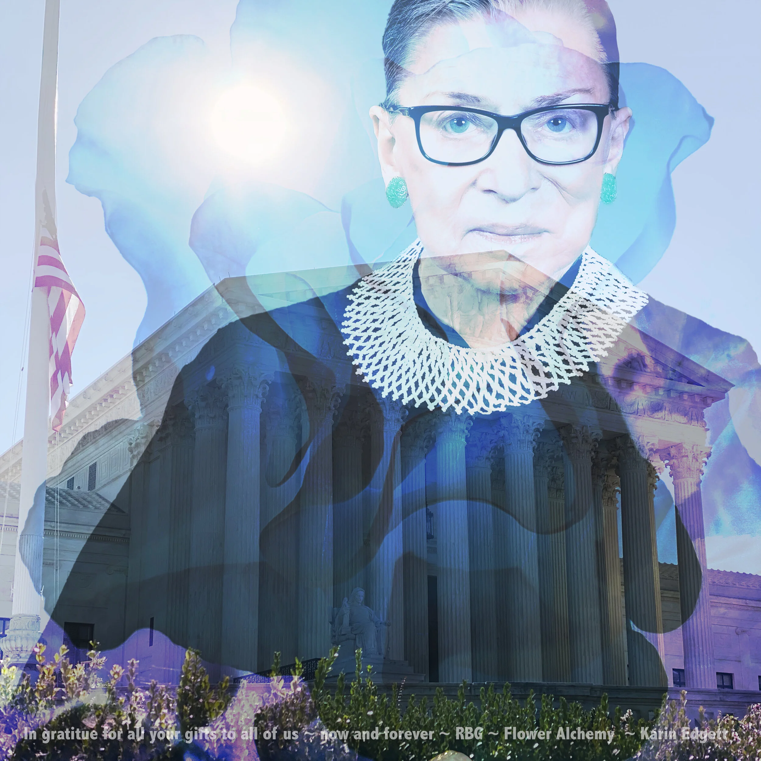 rbg ~ In gratitude for your gifts to all ~ may your journey to the other side be peaceful ~ i know you will remain with us always ~