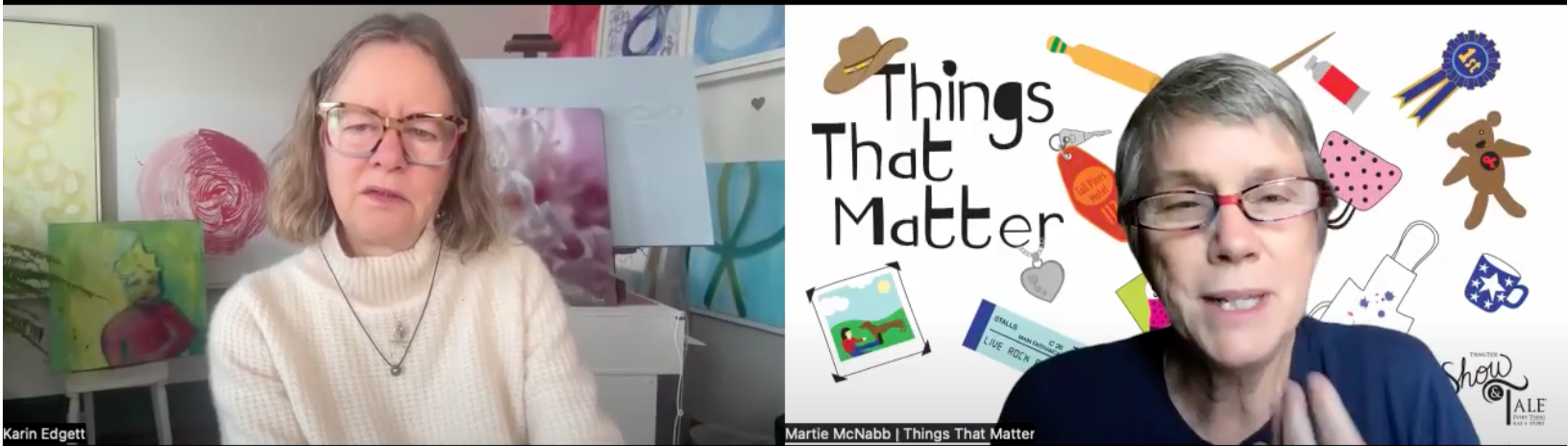 Things That Matter Show and Tales with Martie McNabb: The Art and Energy of Symbols: A Conversation with artist Karin Edgett