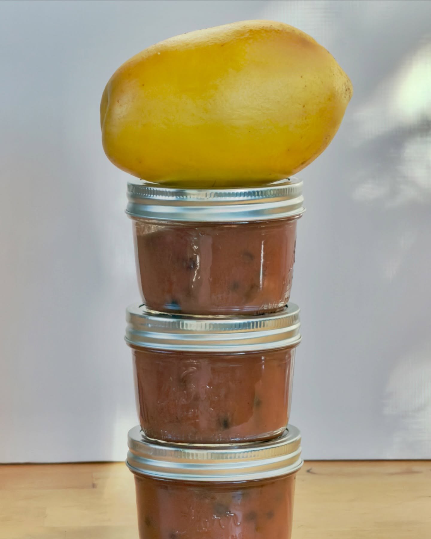 Picked the last quince up off the ground this week ~ I&rsquo;m going to add it to another Stew. I made some of the quince into a big batch of jam, which goes perfectly with cheese and crackers ~

I&rsquo;m pondering making a series of back alley fora