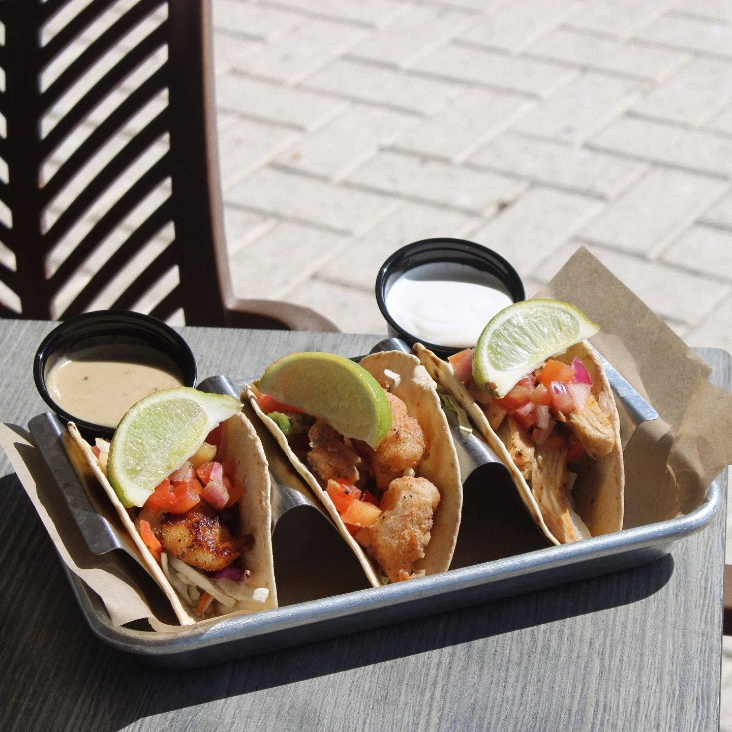 🌮 Riverhouse is the place to be on Taco Tuesday! 🌮 $12 Taco Flights &amp; $7 House Margs