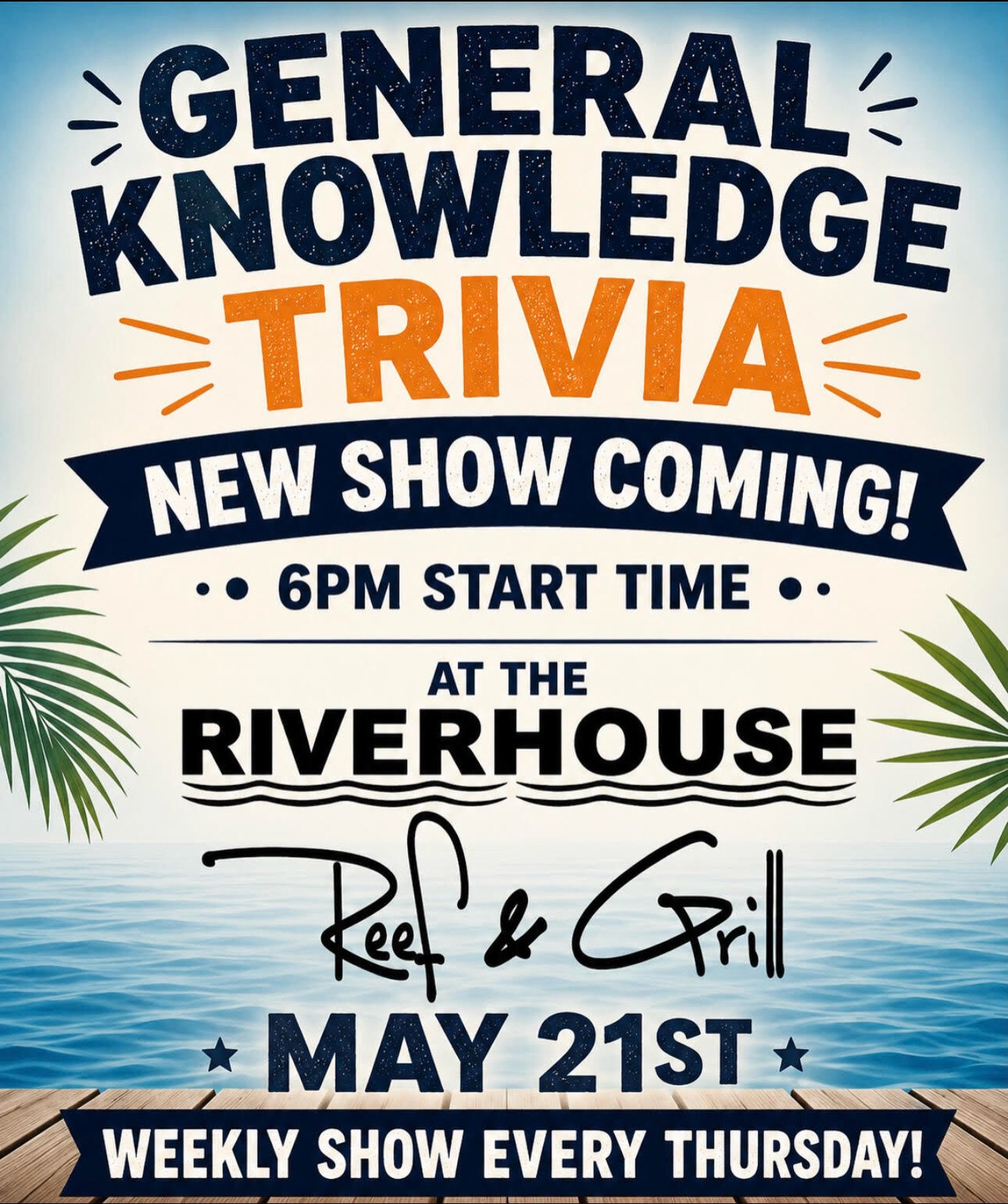 Starting May 21st! 📣 Tag who you want on YOUR team! 💯 Join us for Trivia Night! Grab your crew, make your reservation, think about your team name, flex your knowledge&hellip; compete for the prizes! It&rsquo;s going to be a blast! ✏️📚📜🎶 Please v