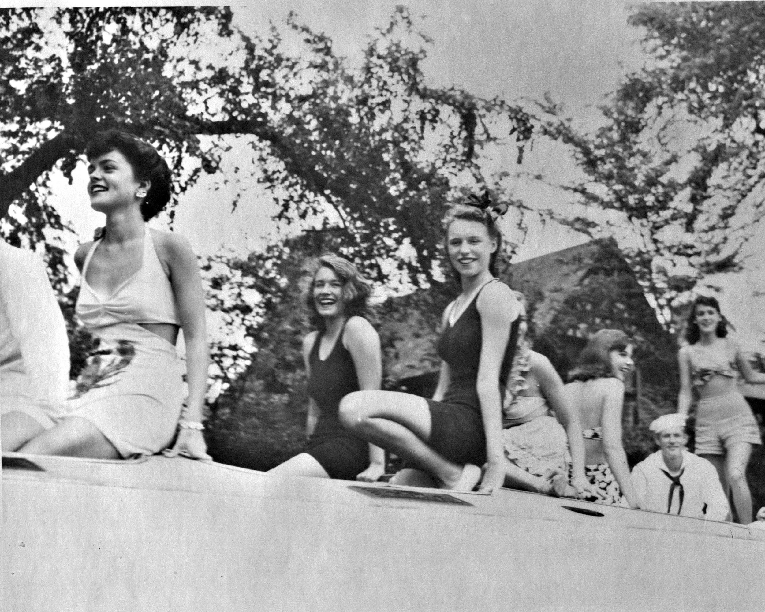 Bathing beauties float, LVIS 50th anniversary
