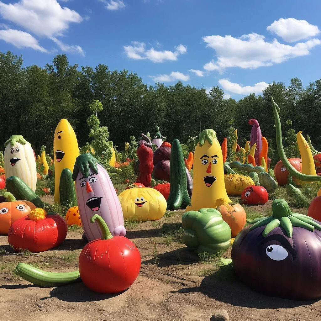 what if we kissed at the inflatable vegetable farm?