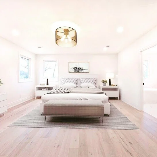 Step out of your en-suite into a large master bedroom, double closets, oversized awning windows - add a reading nook.....and a glass of wine 🍷📚 #loveyourhome #retreat #selfcare #booknook #winerime