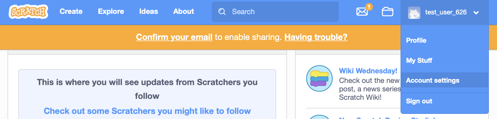 How To Confirm and Verify Your Scratch Account & Share Your Projects With  The World - BrightChamps Blog